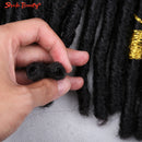 Crochet Hair Dreadlocks Faux Locs Extensiones de cabello trenzado Trenzas decorativas sintéticas Pre estiradas 12 pulgadas para mujeres Negro