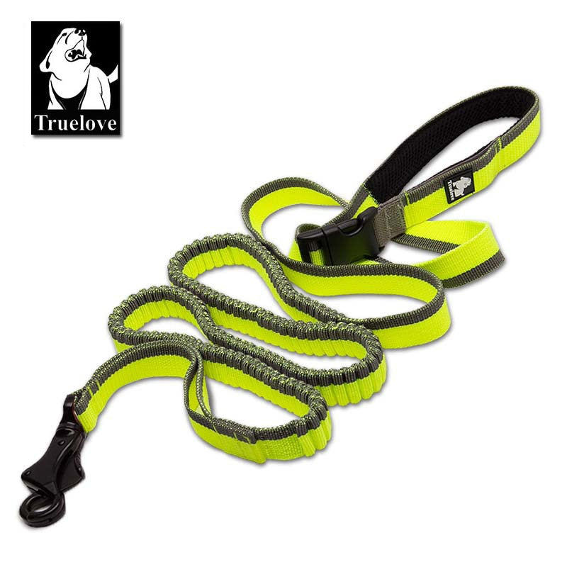 Truelove Dog Running Bungee Leash Hand-Held Waistworn Ajustable Nylon Elástico Retráctil Correas para perros para correr Trotar Caminar