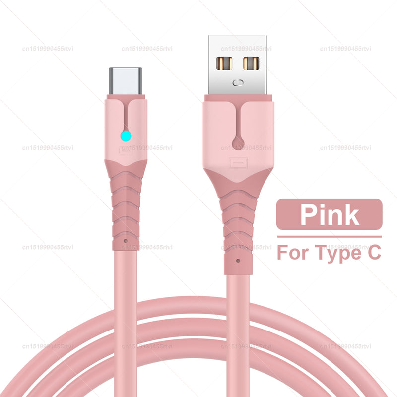 USB Type C Cable 5A Fast Charging USB C Cable for Huawei Data Cord Charger USB Type C Cable For Honor Xiaomi POCO X3 M3 1/2M