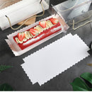 StoBag 10pcs Transparent With Paper Bottom Tote Boxes Baby Shower Cake Decoration Birthday Party Package Backing Supplies Box