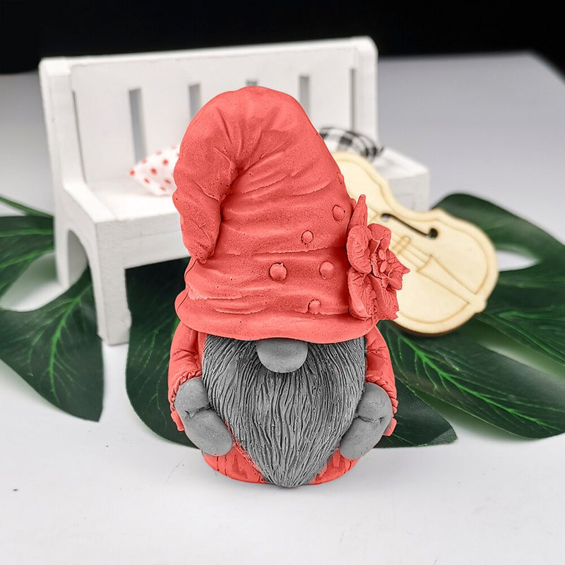 DW0227 PRZY Mould Silicone Wedding Birthday Candle Mold 3D Magician Old Man In A Hat Soap Molds Clay Resin Moulds