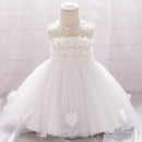 2022 Baby Girl Party Dresses Newborn Baby Baptism Dress For Girls Birthday Princess Clothes Beading Infant Wedding Dress