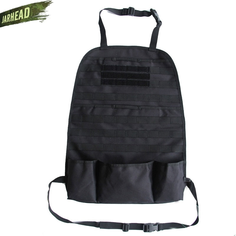 Universal Tactical MOLLE Car Seat Back Organizer military MOLLE Panel Vehicle Seat Cover Protector Kit Mat Black
