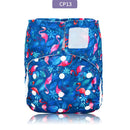 Miababy Hook&Loop OS Pocket Cloth Diaper,with one pockets,waterproof and breathable,for 3-15 kg baby