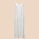 Vestidos 2022 Summer ZANZEA Women  Strapless Sexy V Neck Sleeveless Dress Casual Loose Long Maxi Solid Dress White Oversized