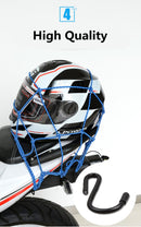 New Reflective Moto Helmet Mesh Net Motorcycle Luggage Net Protective Gears Luggage Hooks Motorcycle Accessories Organizer
