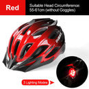 INBIKE Light Bicycle Helmet Safe Hat For Men Women Ultralight MTB Bike Helmet with Taillight Sport Riding Cycling Helmet IH19301