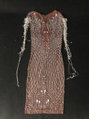 Blinkende Kristalle Ketten Strass Kleid Geburtstagsfeier Feiern Kostüm Steine ​​Fransen Outfit Sänger Nachtclub Tanz Outfit