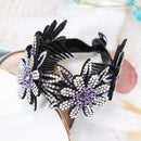 Fashion Women Bun Crystal Hair Claw Horsetail Buckle Hair Clip Bird Nest Expanding Hair Accessories Female Ponytail Headwear