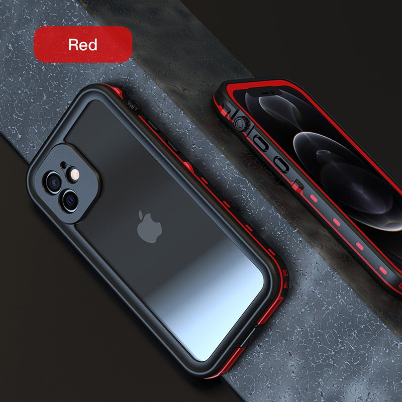 IP68 Real Waterproof Case For iPhone 13 12 Pro Max 12 Mini 11 Pro X 10 XR XS Max Clear Underwater Protect Water Proof Phone Case