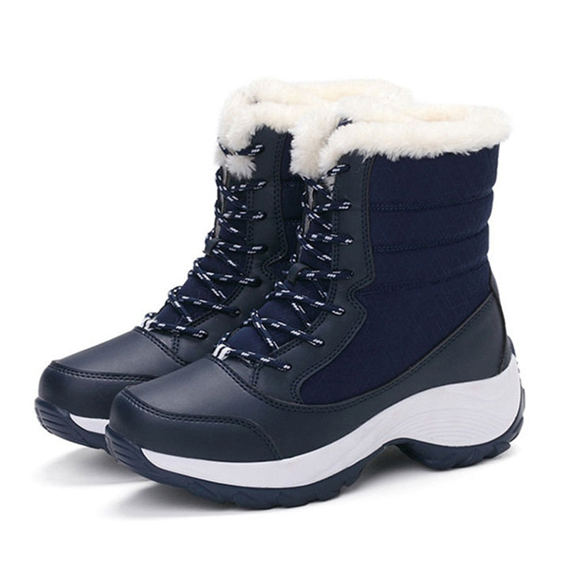 Winter Shoes Women Boots Plus Size 42 Waterproof Platform Boots For Women Snow Boots Women Winter 2019 Botas Mujer Black White