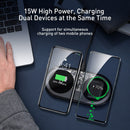 Baseus Visible Qi Wireless Charger 15W für Huawei P30 Pro Dual Wireless Charging Set für iPhone 11 Pro Max Xs Xr X 8Plus AirPods