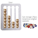 Metal Coffee Pods Holder Aluminum Mirro-Plating Stand Coffee Capsule Storage Rack Nespresso Coffee Capsulas Stand For Nespresso