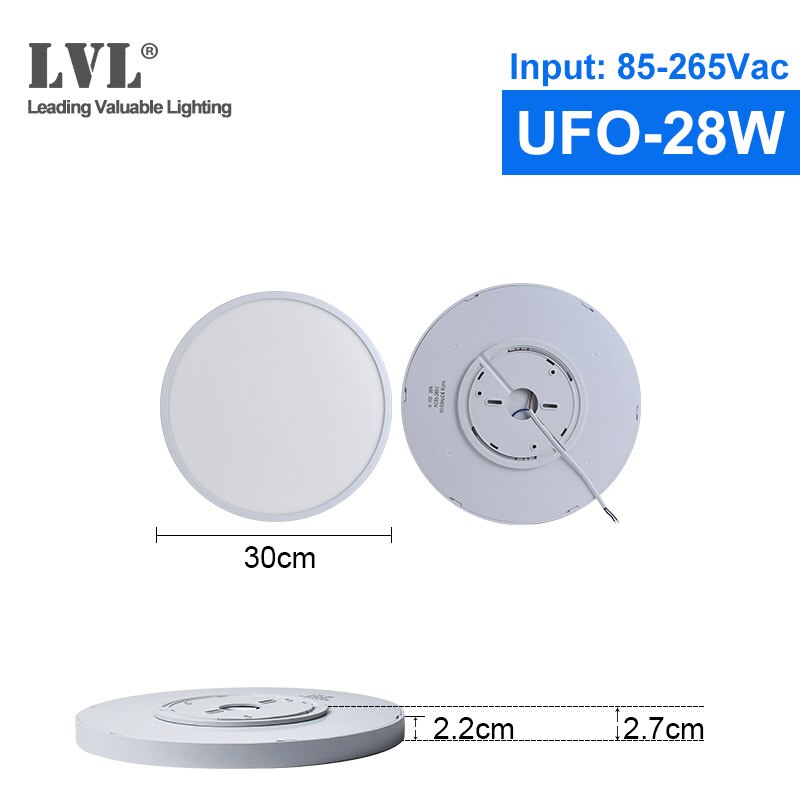 Luces de techo UFO, lámparas de techo planas de montaje en superficie AC110V 120V 220V, luz de techo Led moderna ultrafina para sala de estar y dormitorio