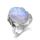 Natural Moonstone rings For Men Women&