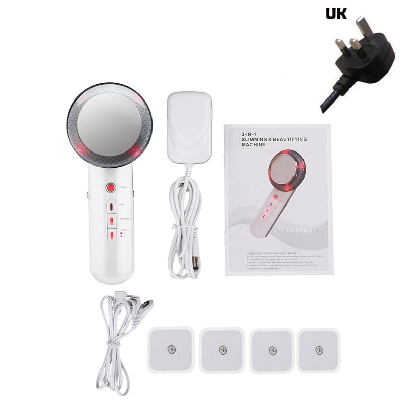 3 in1 Abnehmen Far Infrared EMS Ciliometer Körpermassagegerät Körper Schönheit Hautpflege Dünnes Gesicht Körpermassagegerät Gewichtsverlust Vibration