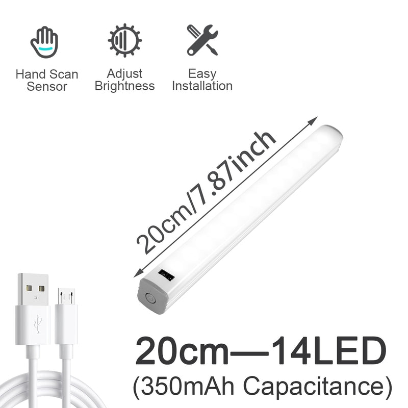 LED unter Kabinett beleuchtet Handfeger-Sensor-Lampe 30 40 50cm Bewegungs-Sensor-Licht-Kleiderschrank-Schrank für Schlafzimmer-Küchen-Licht-Haus