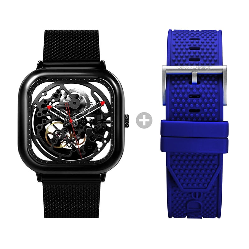 CIGA Design Full Hollow Series Stainless Steel Full Automatic Men Wrist Mechanical Watch Mechanical Men's Watch