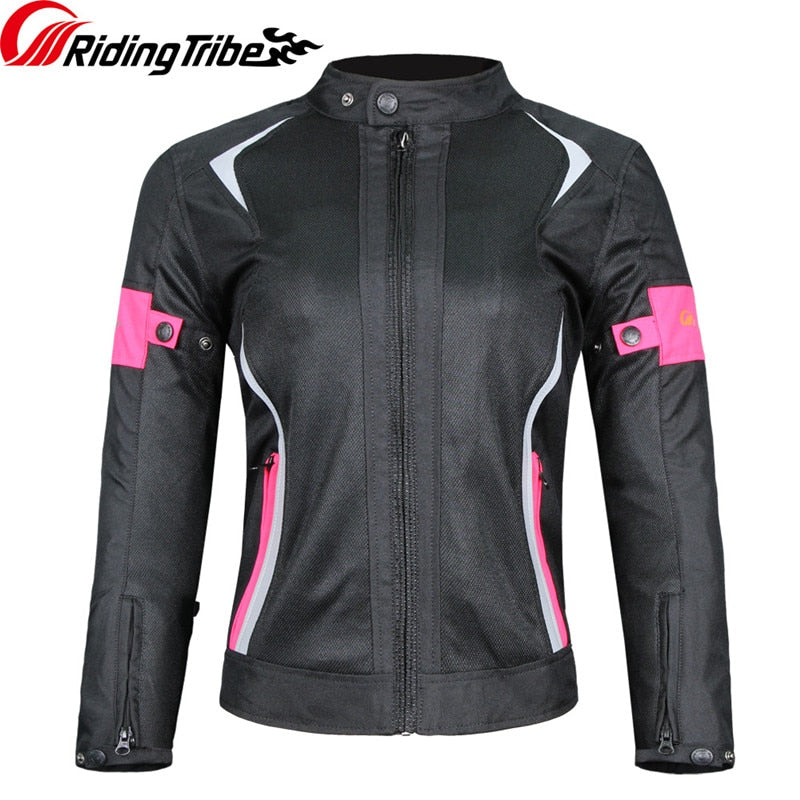 Frauen Motorradjacke Reiten Schutzpanzer Mantel Sommer Winter Wasserdicht Warm Lady Girl Kleidung Antikollisionsabnutzung JK-52