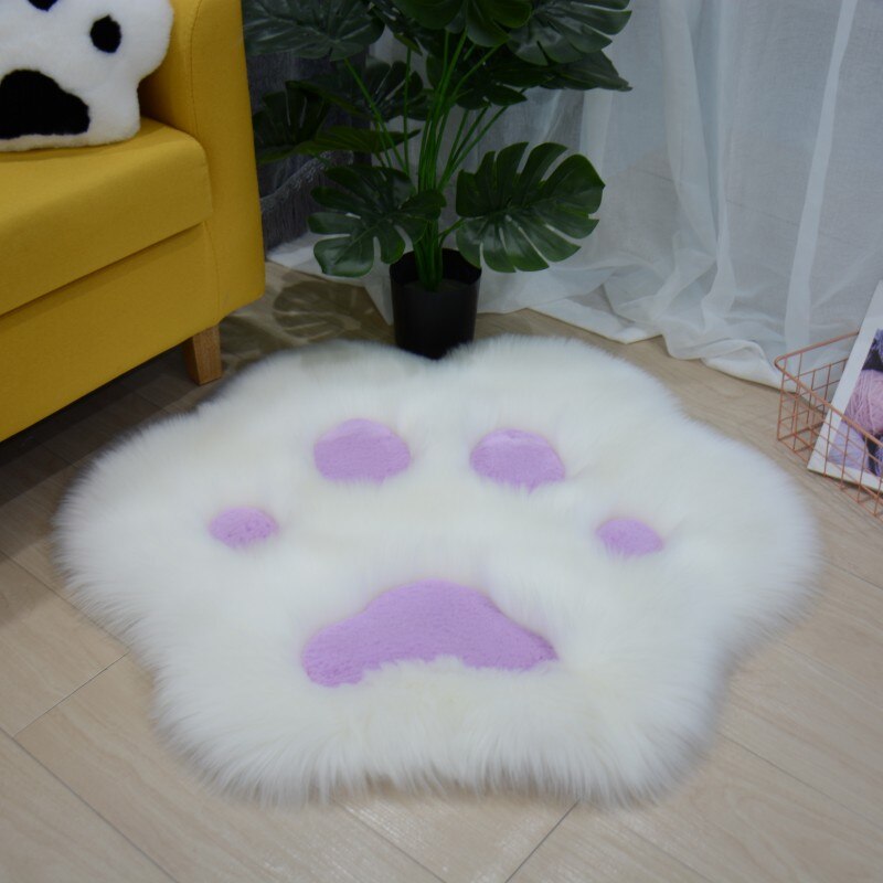 Cute Cat Paw Pattern Soft Plush Carpet Home Sofa Coffee Table Floor Mat Bedroom Bedside Decorative Carpe t Christmas gifts