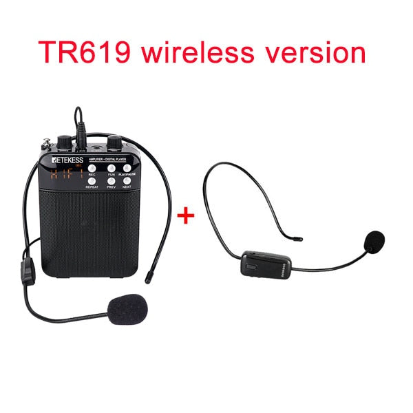 RETEKESS PR16R Megaphone Portable Voice Amplifier Microphone Speaker 12W FM Recording Mp3 Player FM Radio Tour Guide Teaching