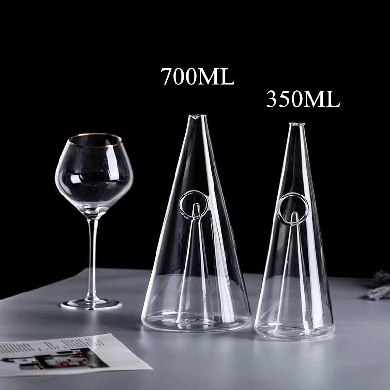 European Creative Brandy Decanter Pyramid Glass Bottle Whiskey Barware Handmade Crystal Glass Elegant Wine Cup For Party Date