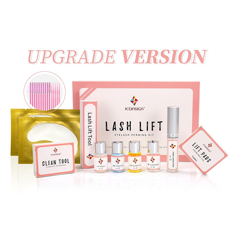 Upgrade-Version ICONSIGN Lash Lift Kit Eyelash Perm Set Lifting Lashes Eyelash Curl Eyelash Enhancer for Salon Eye Makeup Tool