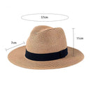 New Summer unisex Ribbon sun hat casual vacation Panama Topper hat straw hat women Beach jazz men hats Foldable Chapeau