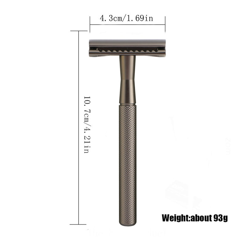 HAWARD Double Edge Safety Razor For Men&Women Classic Manual Metal Shaving Razor With 20 Shaving Blades Reusable&Plastic Free