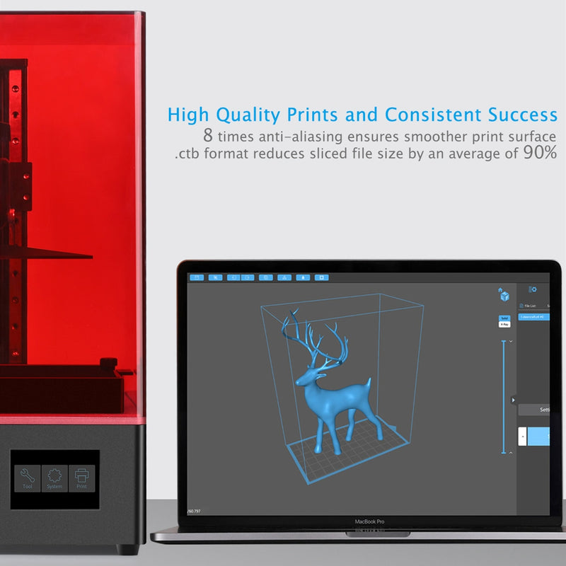 ELEGOO SATURN Mono MSLA 3D Printer UV Photocuring 4K LCD 3D Printer 8.9inch 4K Monochrome LCD Resin 3D Printer 192*120*200mm