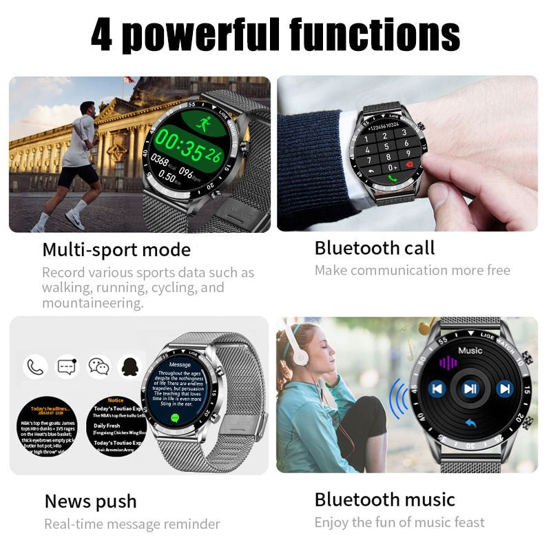 LIGE 2021 Neue Smart Watch Männer Voller Touchscreen Sport Fitness Uhr IP68 Wasserdicht Bluetooth Für Android ios Smartwatch Herren