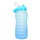 Quifit Gallon 2L Water Bottle with Straw 3.8 &amp; 2 Litre Large Capacity Tritan BPA Free Motivational Quote Time Marker 2000ml Jug
