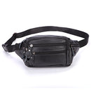 Fashion Men Genuine Leather Fanny Bag for Phone Pouch Male Leather Messenger Bags Brand Fanny Pack Male Travel Waist Bag Men