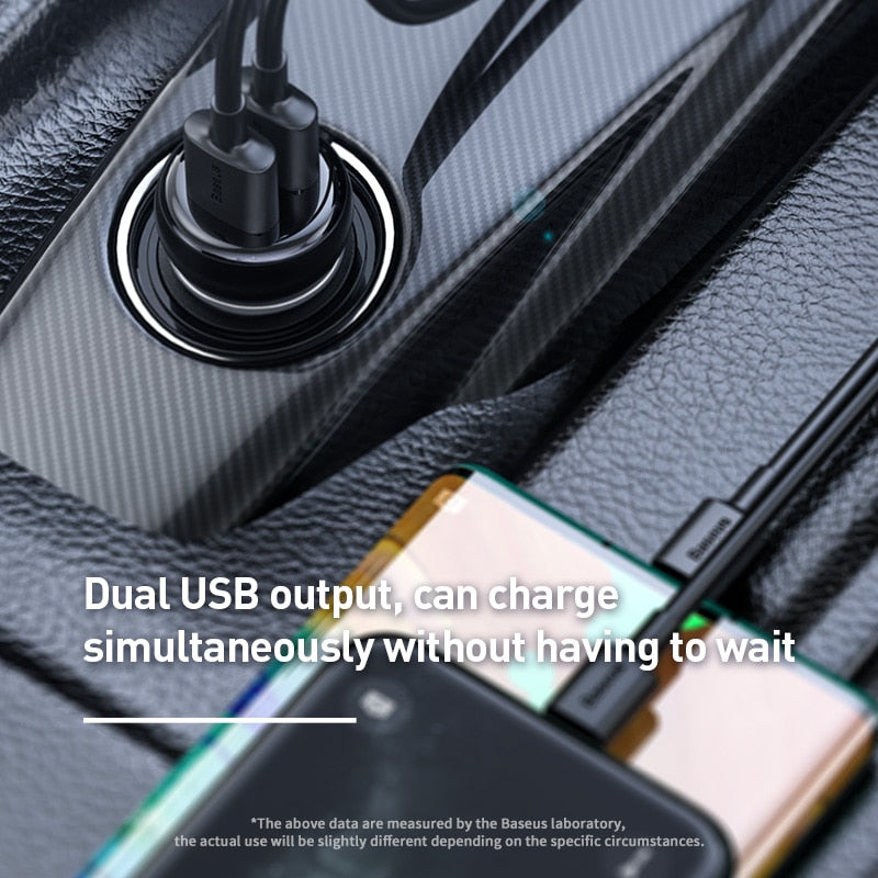 Baseus Auto Bluetooth 5.0 Wireless FM Transmitter MP3 Player Empfänger 3A Dual USB Autoladegerät Zigarettenanzünder für Samsung