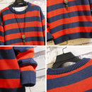 Contrast Stripe Knitted Sweater Autumn Winter 6 Color Men And Women&