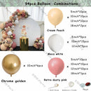 Doubled Dust Pink Boho Wedding Engagement Decoration Chrome Rose Gold Nude Balloons Garland Ballon Arch Global Birthday Decor