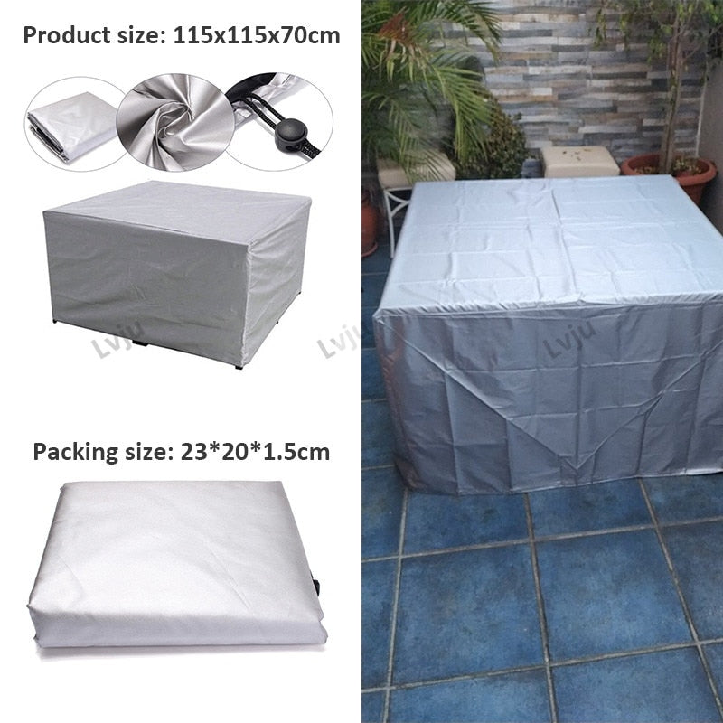 Lvju Waterproof Outdoor Patio Garden Furniture Covers Rain Snow Chair covers for Sofa Table Chair Dust Proof Cover