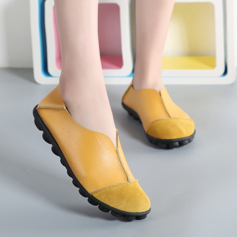 Mujeres 2020 Boca baja Verano Confort Playa Pisos Zapatos Slip On Flats Damas Zapatos de moda