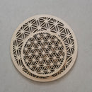 10 stücke Blume Des Lebens cut beermat ort matte holz untersetzer Holz Geschenk