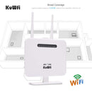 KuWFi 4G Router Sim Card 300mbps Unlocked 4G CPE Wireless Router 150mbps CAT4 Mobile Wifi Hotspot With Sim Card Slot 4 LAN Ports