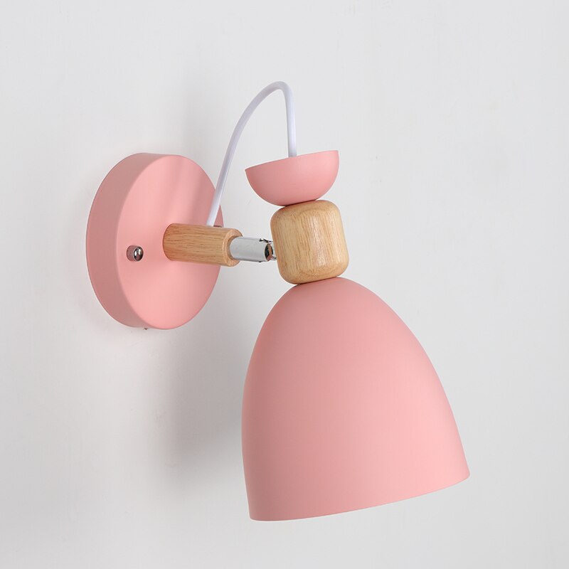 Wall Lamp Modern Bedroom Beside Lighting Decoration Hotel Room Wall Lamp Indoor Lighting Macaroon Colors E27 Holder Without Bulb