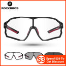ROCKBROS Cycling Sunglasses  Photochromic Road Bike UV400 Bicycle Eyewear MTB Mountain Bicycle Cycling Goggles