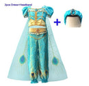Film Mädchen Kind Sommer Jasmin Prinzessin Tanzkleid Kinder Aladdin Halloween Party Performance Kostüm Top Rock Hose Set