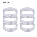 6 8 10 CM Stainless Steel Tart Mold Ring Tartlet Cake Mousse Molds Cookies Pastry Circle Cutter Pie Ring Perforated