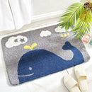 Ganzjährig weicher, rutschfester Badezimmer-Teppich mit Regenbogen-Print, Türöffnung, wasserabsorbierend, Badematte, Heimdekoration, Bodenteppich, Duschraummatten