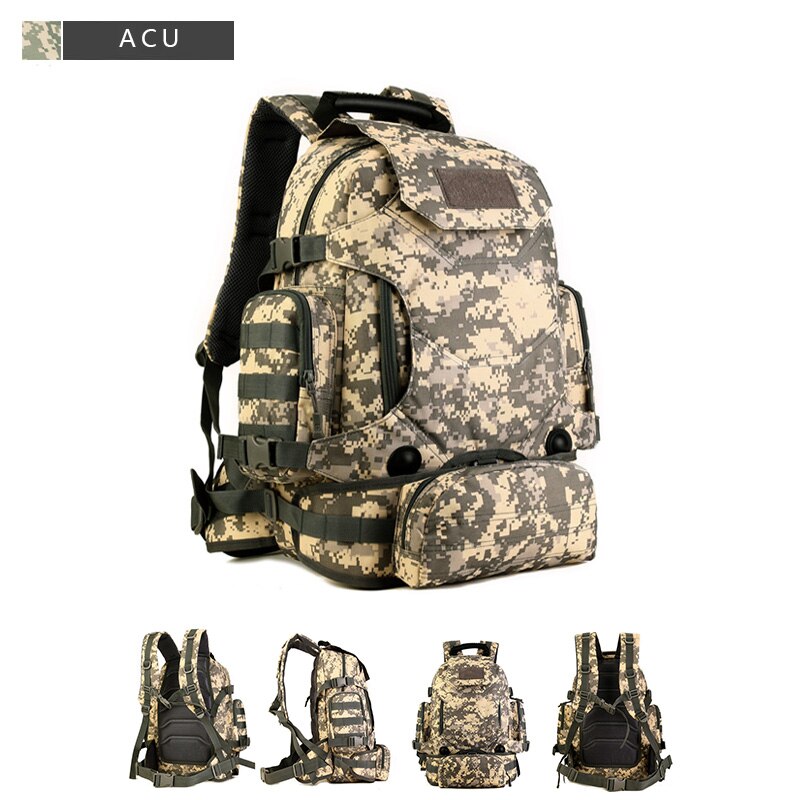 Mochila táctica de 40L 2 en 1, riñonera militar, mochila militar, mochila Molle para deportes al aire libre, bolsa para acampar, senderismo, escalada