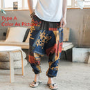 Baggy Cotton Linen Harem Pants Men Hip-hop Women Plus Size Wide Leg Trousers Casual Vintage Long Pants Pantalones Hombre 2022