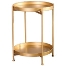 Nordic Simple Iron Double-layer Small Tea Table Corners Round Coffee Table Lving Room Mini Sofa Side Table