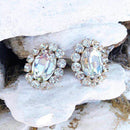 Pauli Manfi New Fashion Women Rhinestone Multicolor Earrings Elegant Ladies Personality Super Large Stud Earrings