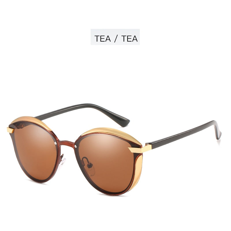 Ravenisa Luxury Polarized Sonnenbrille Damen Runde Sonnenbrille Damen lunette de soleil femme